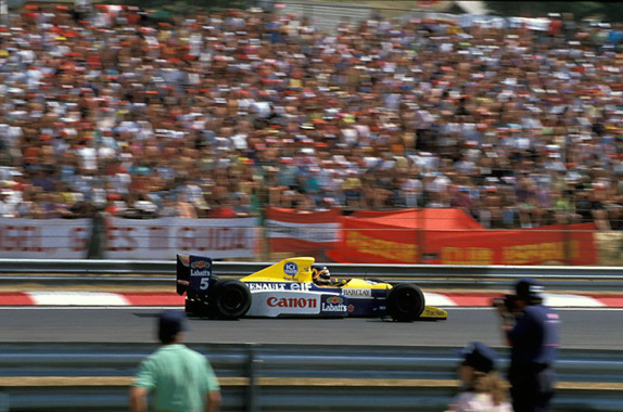 Тьерри Бутсен на Гран При Венгрии 1990 года. Фото Williams
