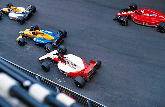 Столкновение Пике и Бергера на старте Гран При Монако 1991 года