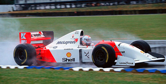 Майкл Андретти на квалификации Гран При Великобритании 1993 года