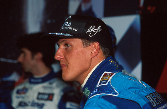 Деймон Хилл и Михаэль Шумахер на Гран При Европы 1995 года