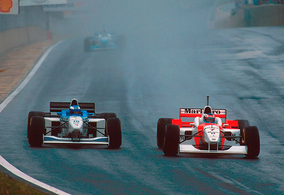 Мика Сало и Мика Хаккинен на Гран При Бразилии 1996 года