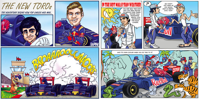 Комикс перед Гран При Австралии и Малайзии