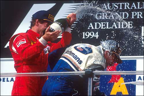 Подиум Гран При Австралии'94: Найджел Мэнселл и Герхард Бергер