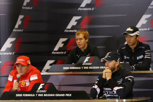 Слева направо: Кими Райкконен (Ferrari), Себастьян Феттель (Toro Rosso), Ник Хайдфельд (BMW Sauber), Казуки Накаджима (Williams)