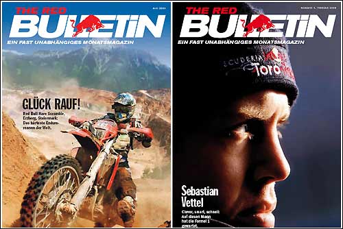 Обложки австрийской версии глянцевого журнала The Red Bulletin
