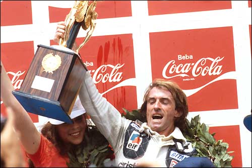 :fr Лафит на подиуме Гран При Бразилии'79