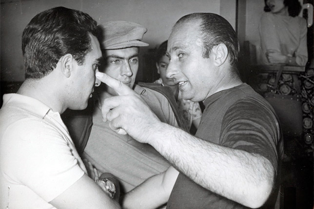 Луиджи Муссо, Эудженио Кастелотти и Хуан-Мануэль Фанхио на Гран При Аргентины 1956 года