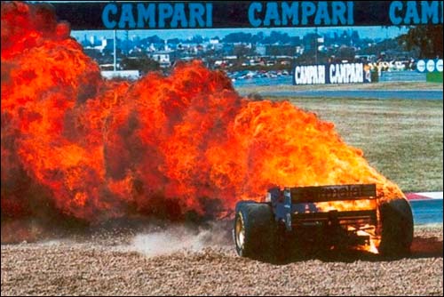 Авария Ligier Педро Диница на Гран При Аргентины 1996 года