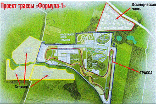 Проект автодрома Формулы 1 в Макаровском районе Киевской области