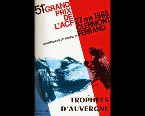 Официальная афиша Гран При Франции 1965 года