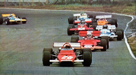 Клей Регаццони опережает Джона Майлза на Гран При Нидерландов 1970 года