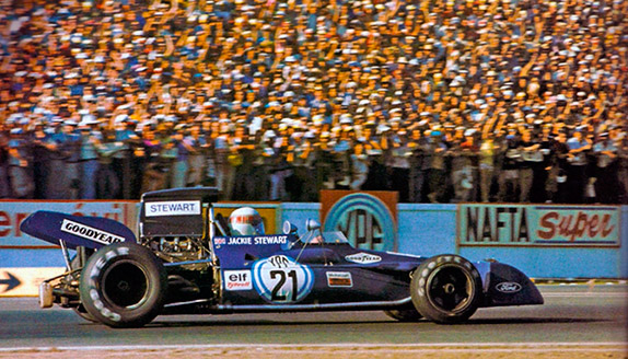 Джеки Стюарт и его Tyrrell на Гран При Аргентины 1972 года