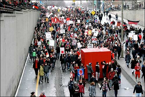 Весенние студенческие демонстрации в Монреале