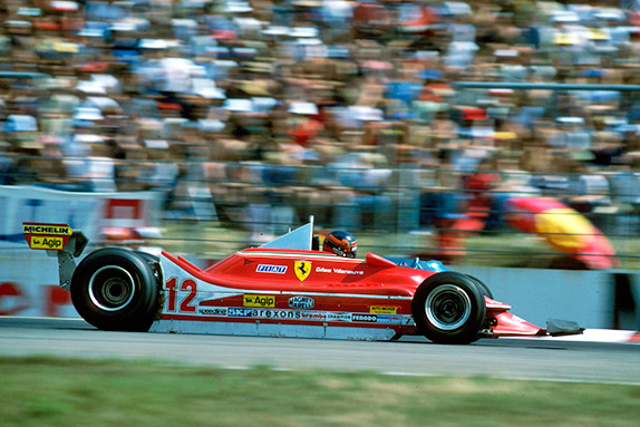 Жиль Вильнёв на Ferrari на Гран При Германии 1979 года