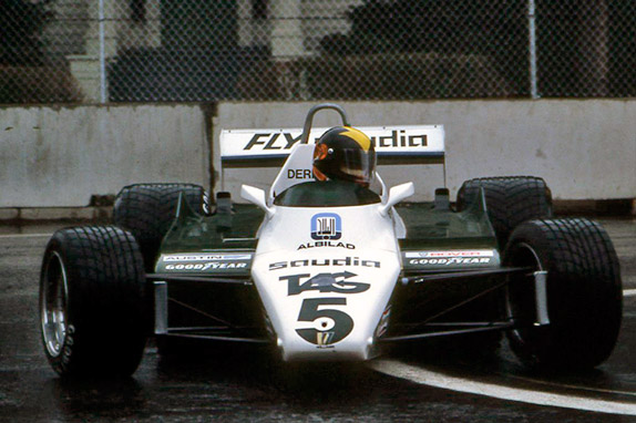 Williams Дерека Дели на квалификации Гран При Детройта 1982 года