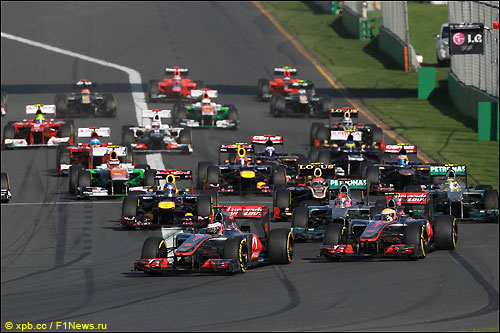 Старт Гран При Австралии, 2012 год