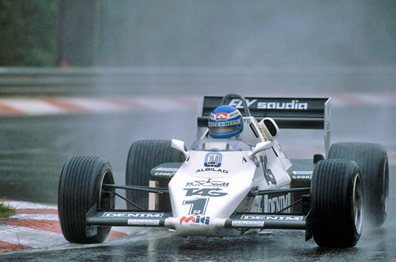 Кеке Росберг на квалификации Гран При Бельгии 1983 года