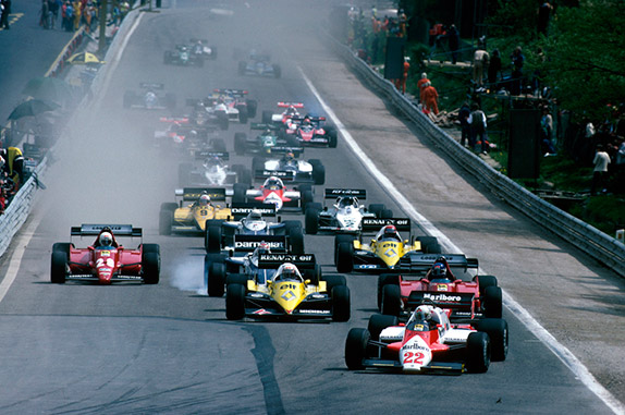 Старт Гран При Бельгии 1983 года