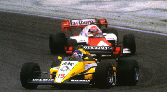 Патрик Тамбэ и Ники Лауда на Гран При Франции 1984 года