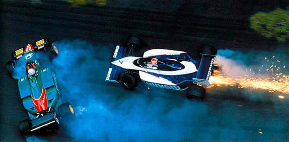 Столкновение Риккардо Патрезе и Нельсона Пике на Гран При Монако 1985 года