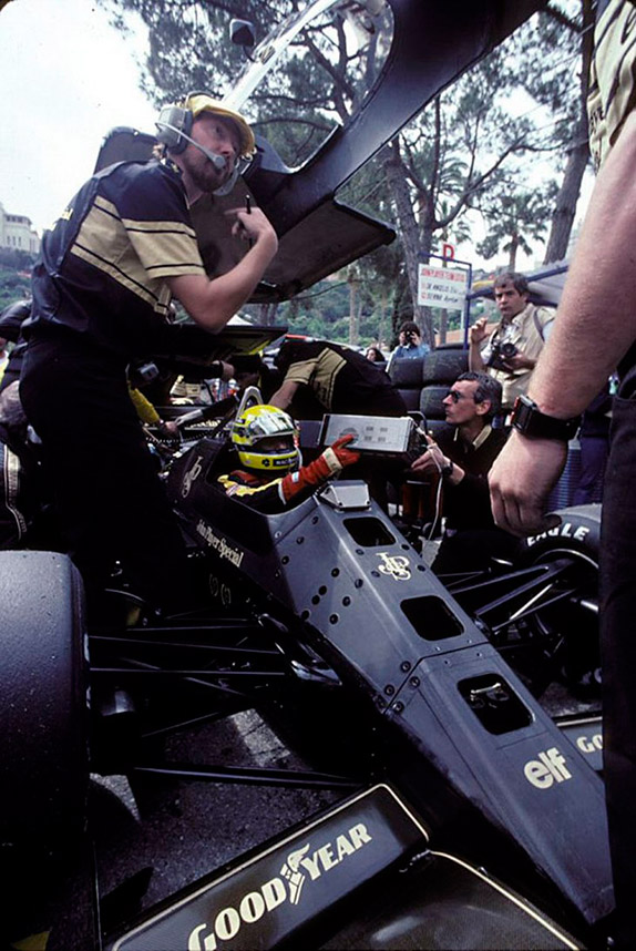 Айртон Сенна в Lotus на Гран При Монако 1985 года