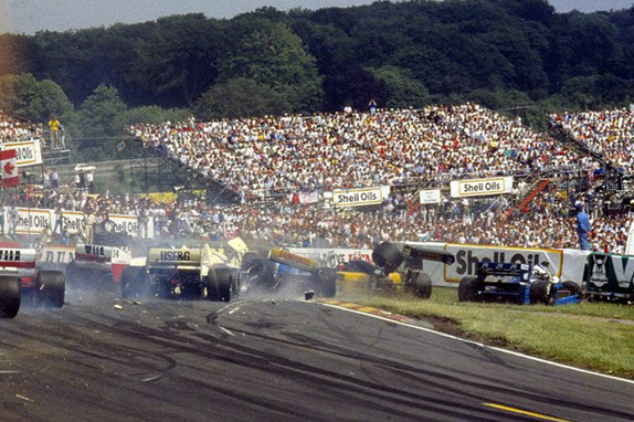 Завал на старт Гран При Великобритании 1986 года