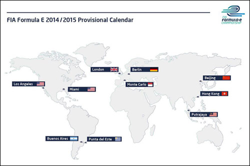 Календарь Формулы E на сезон 2014-2015 годов