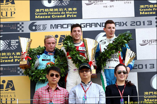 Подиум квалификационной гонки Гран При Макао