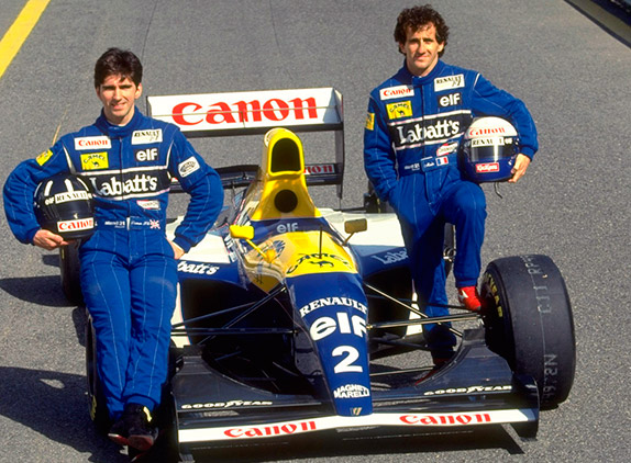 Новые пилоты команды Williams в 1993 году - Дэймон Хилл и Ален Прост
