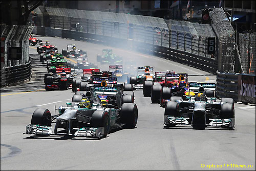 Старт Гран При Монако 2013 года