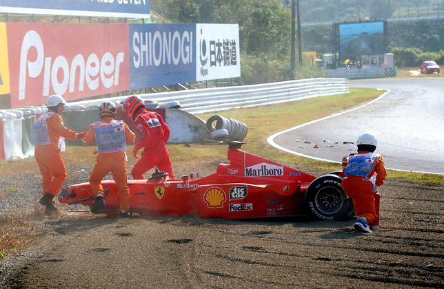 Авария Эдди Ирвайна на квалификации Гран При Японии 1999 года