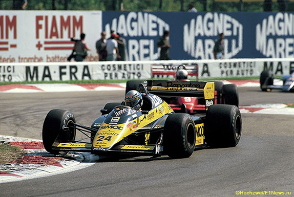 Алессандро Наннини за рулём Minardi, 1986 год