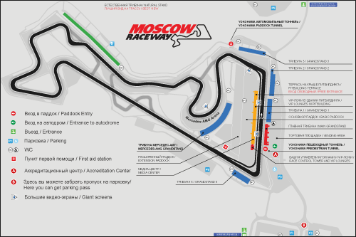 Схема трассы Moscow Raceway