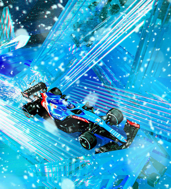 Рождественский постер от Alpine F1