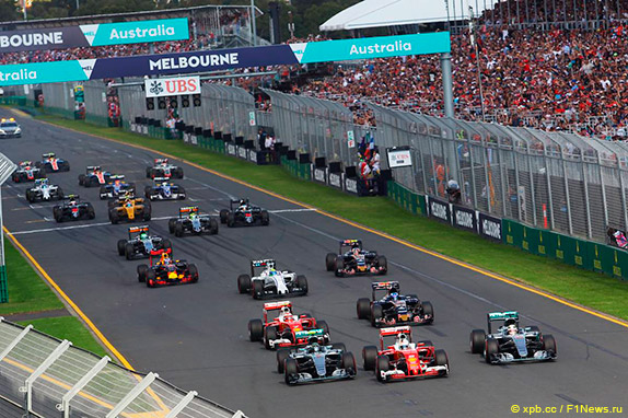 Старт Гран При Австралии 2016 года