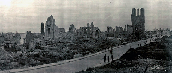 Город Ипр после окончания Первой мировой войны