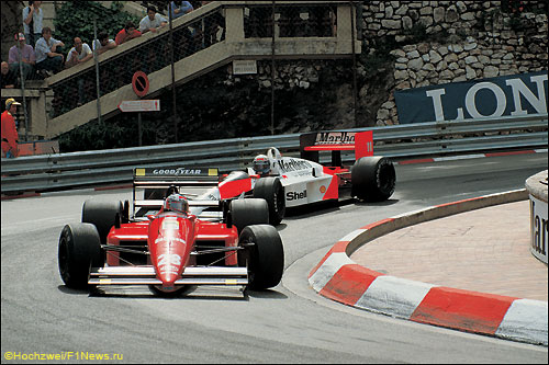 Герхард Бергер на трассе Гран При Монако, 1988 год