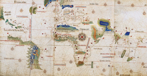 Планисфера Кантино - первая карта, на которой появились очертания бразильских берегов