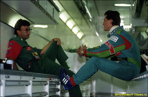 Эдди Джордан и Михаэль Шумахер, Гран При Бельгии, 1991 год