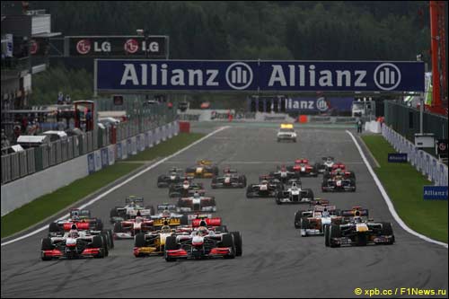 Старт Гран При Бельгии 2010 года
