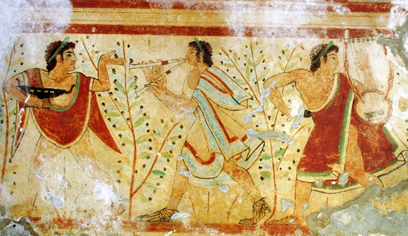 Этрусская фреска 5 века до н.э.