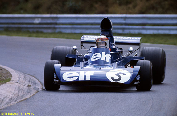 Джеки Стюарт на Нюрбургринге за рулём Tyrrell-Ford 006, 1973 год