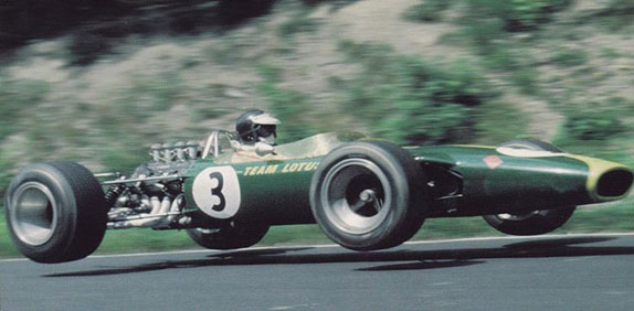 Джим Кларк за рулём Lotus 49, 1967 год