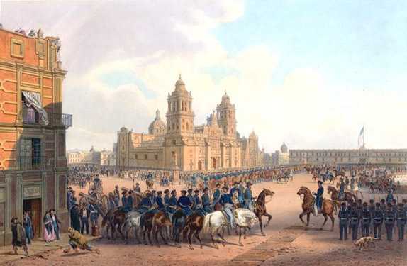 Картина Карла Небеля «Падение Мехико в Американо-Мексиканской войне»