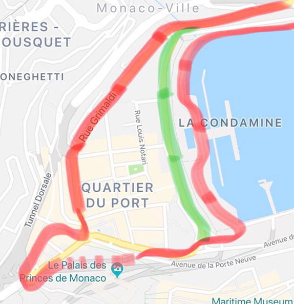 Вариант конфигурации трассы в Монако от Уилла Бакстона