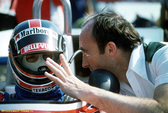 Патрик Нев и Фрэнк Уильямс на Гран При Италии, Монца,1977 год