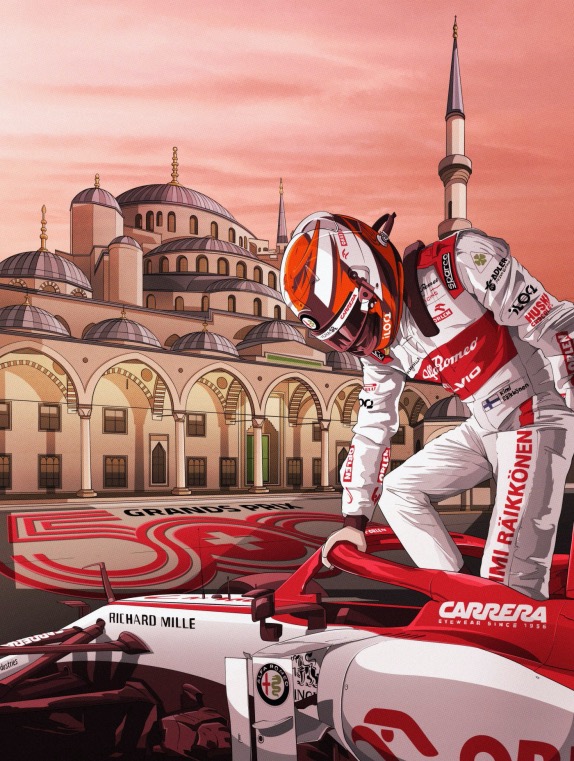 Плакат, подготовленный в Alfa Romeo к юбилейной гонке