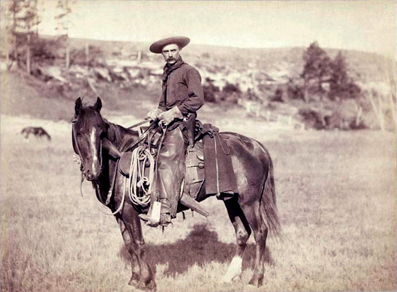 Американский ковбой, снимок 1887 года