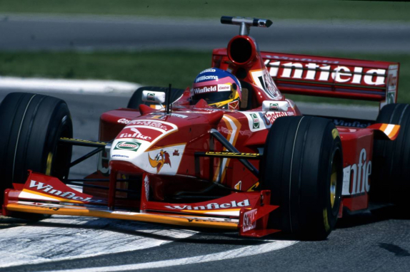 Жак Вильнёв за рулём Williams FW20 на трассе Гран При Сан-Марино, 1998 год, фото XPB