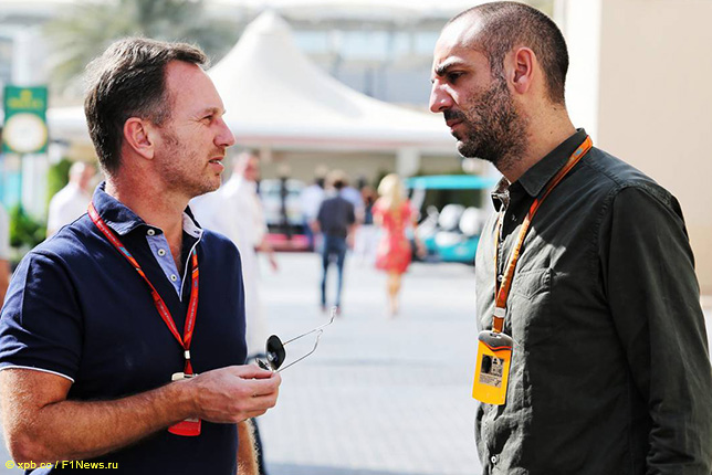 Кристиан Хорнер, руководитель Red Bull Racing, и Сирил Абитебул